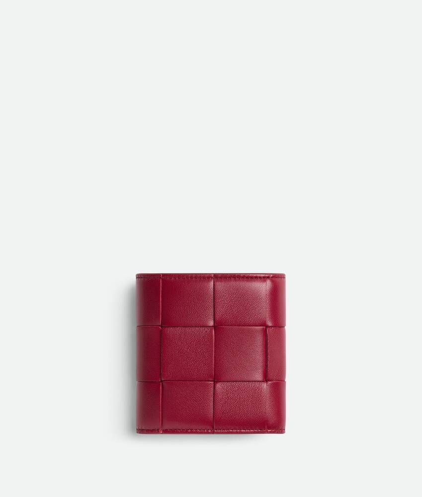 Bottega Veneta Weaving Three-fold Wallet In Red