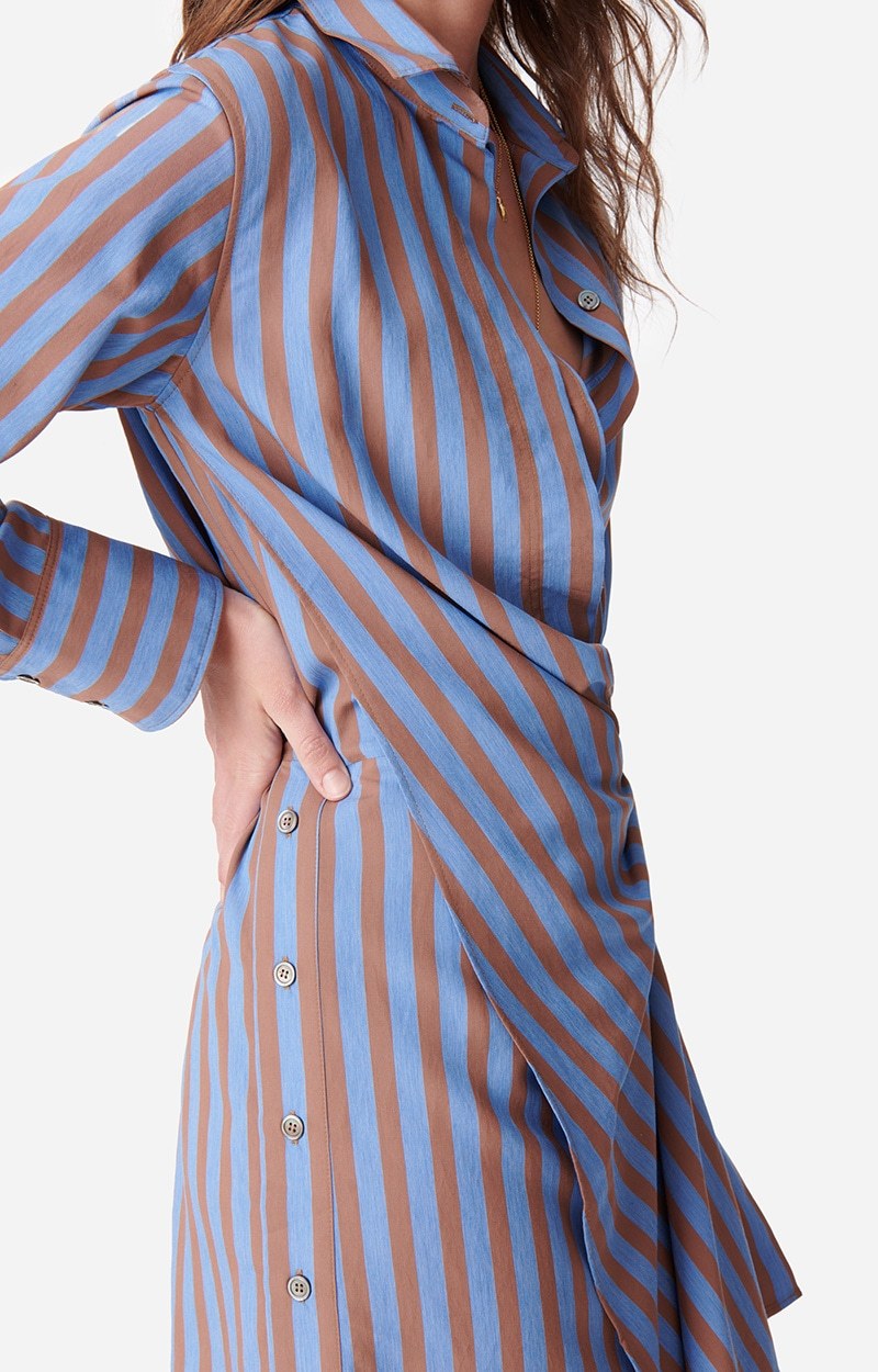 Vanessa Bruno Long-sleeved Dress In Blue