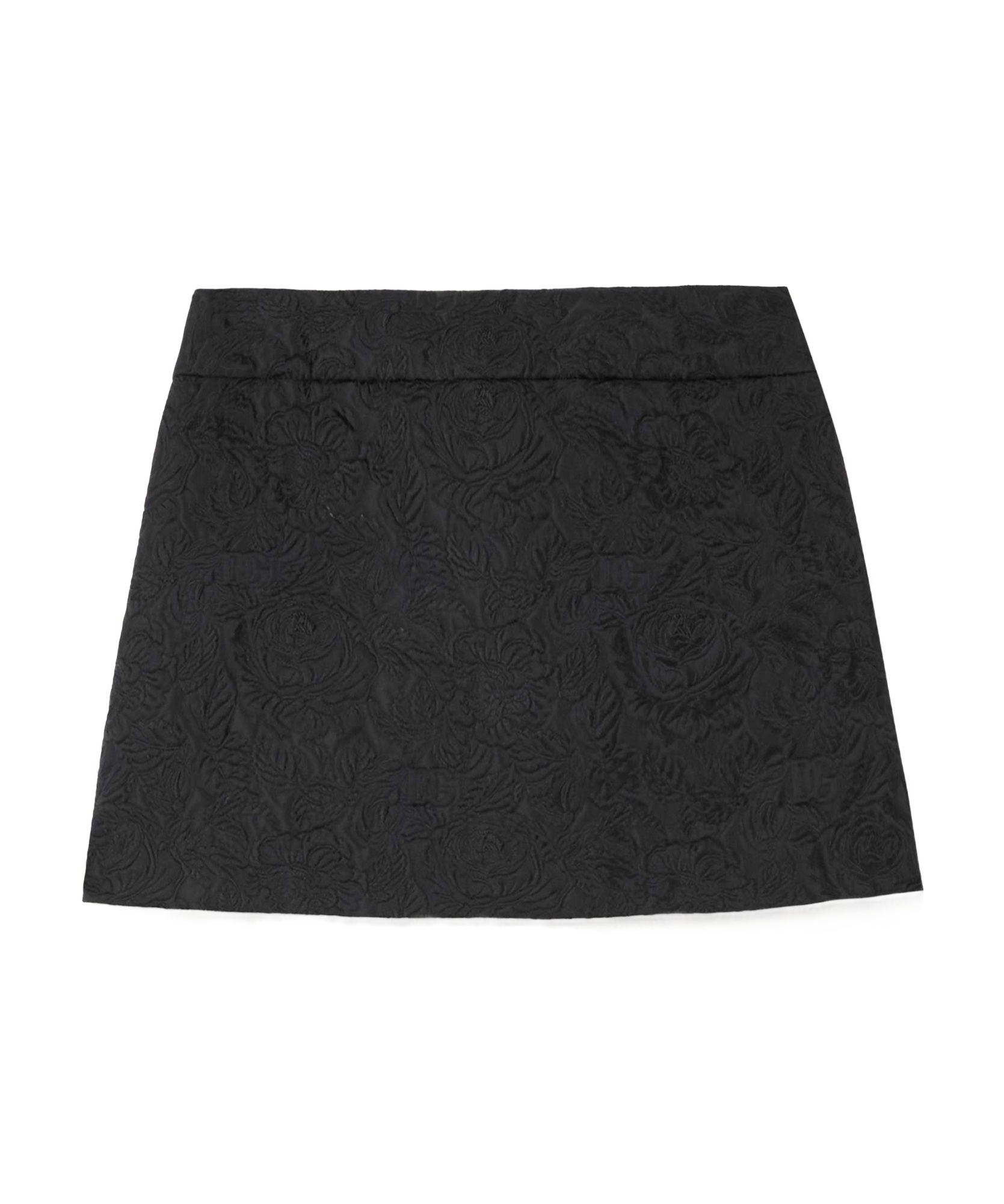 Dolce & Gabbana Matelassé Mini Skirt In Black