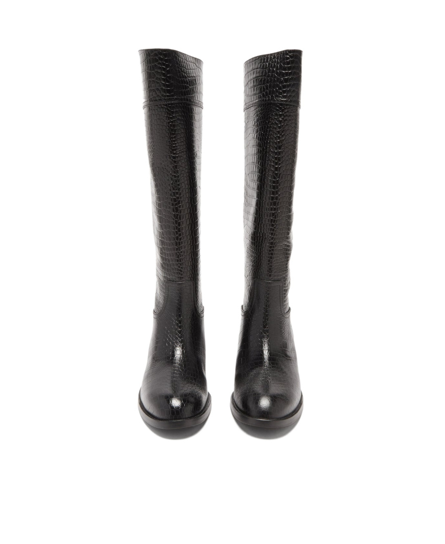 Aquazzura Black Logo Boots In Black