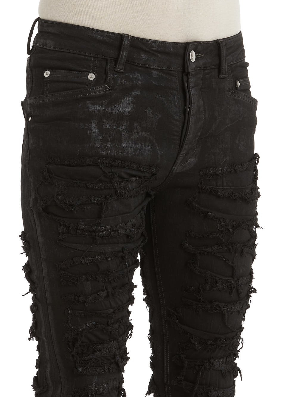 Rick Owens Drkshdw Black Tyrone Cut Jeans In Black