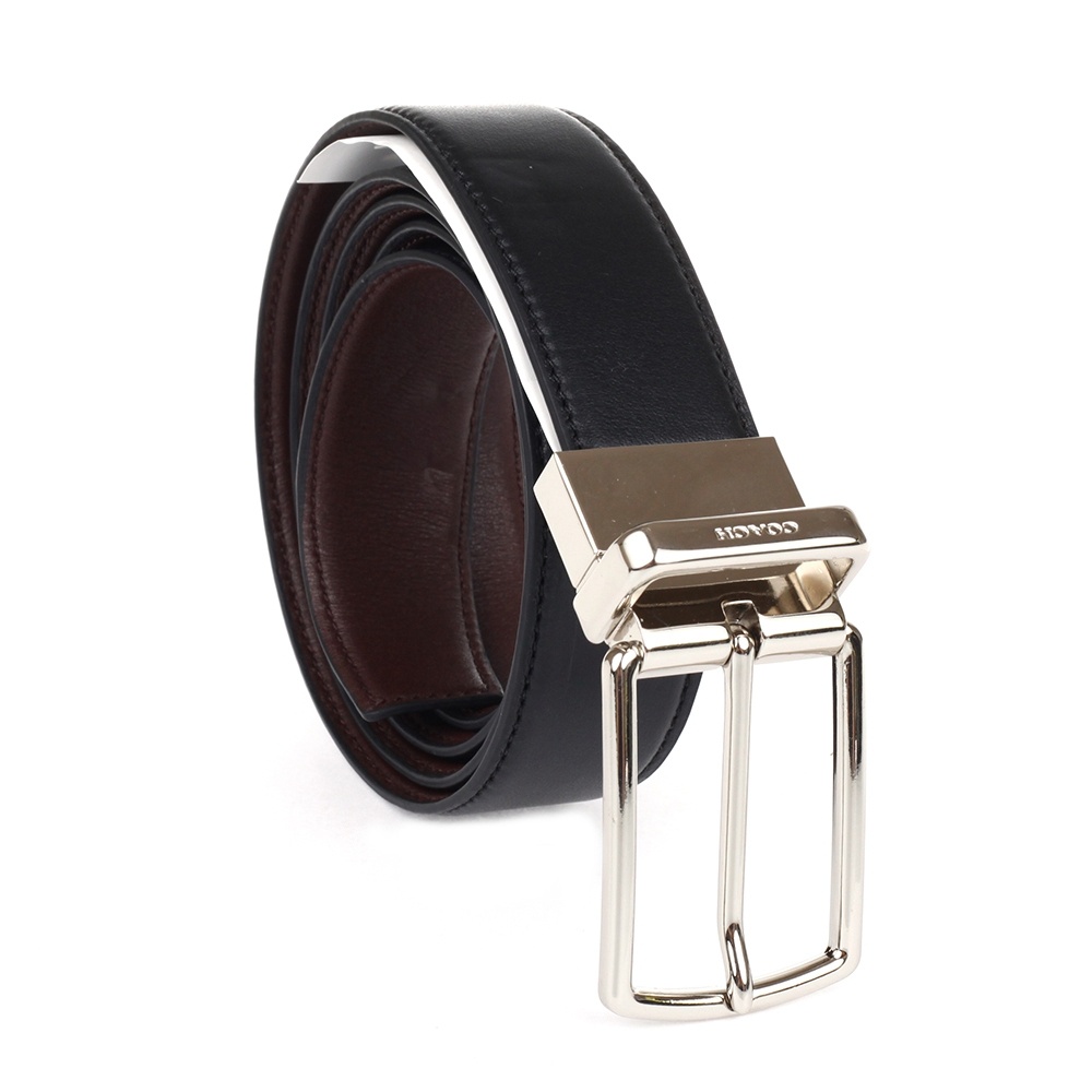 Coach Double-sided Buckle Belt In Black