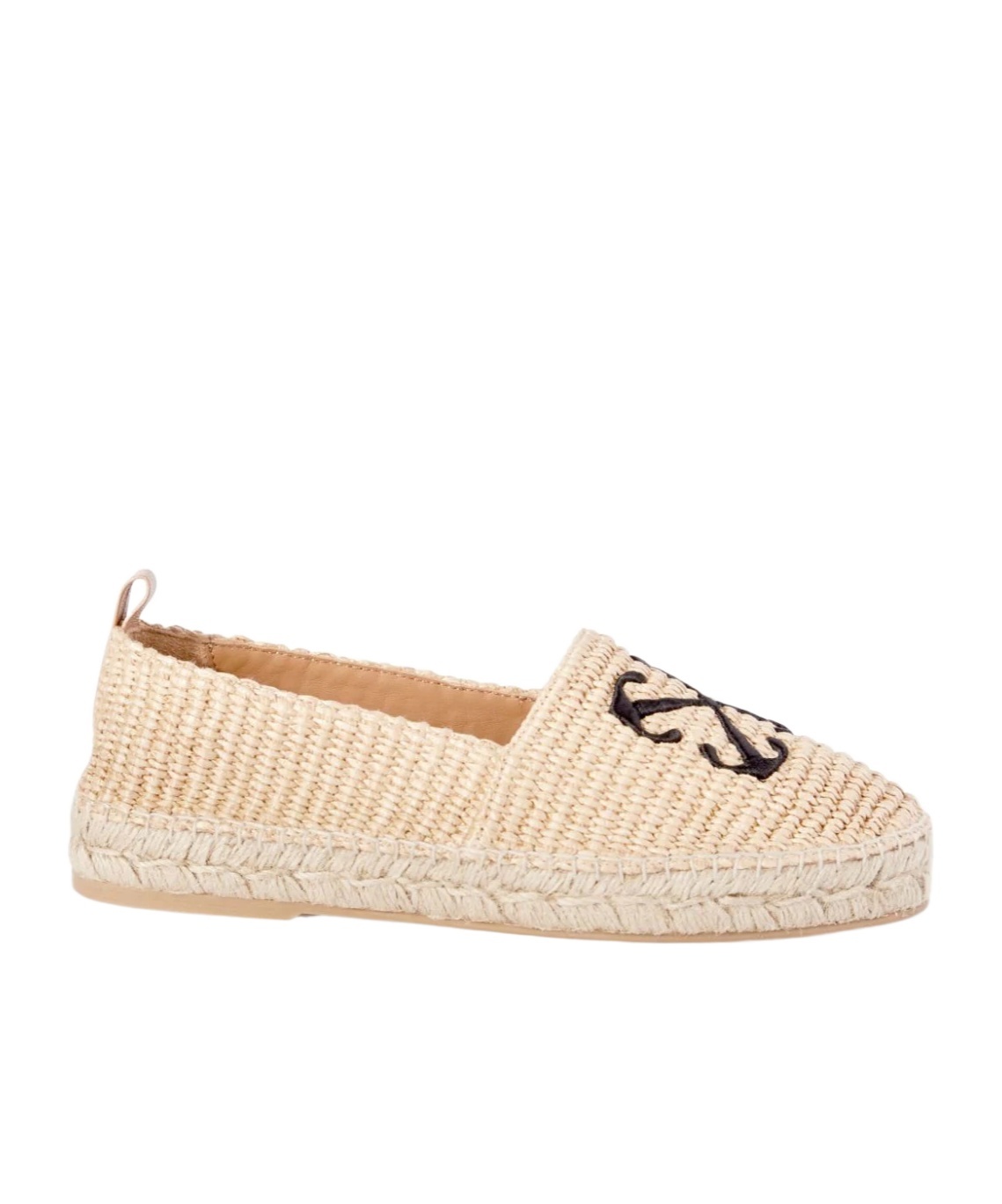 Shop Off-white Arrow Raffia Espadrilles In Nude
