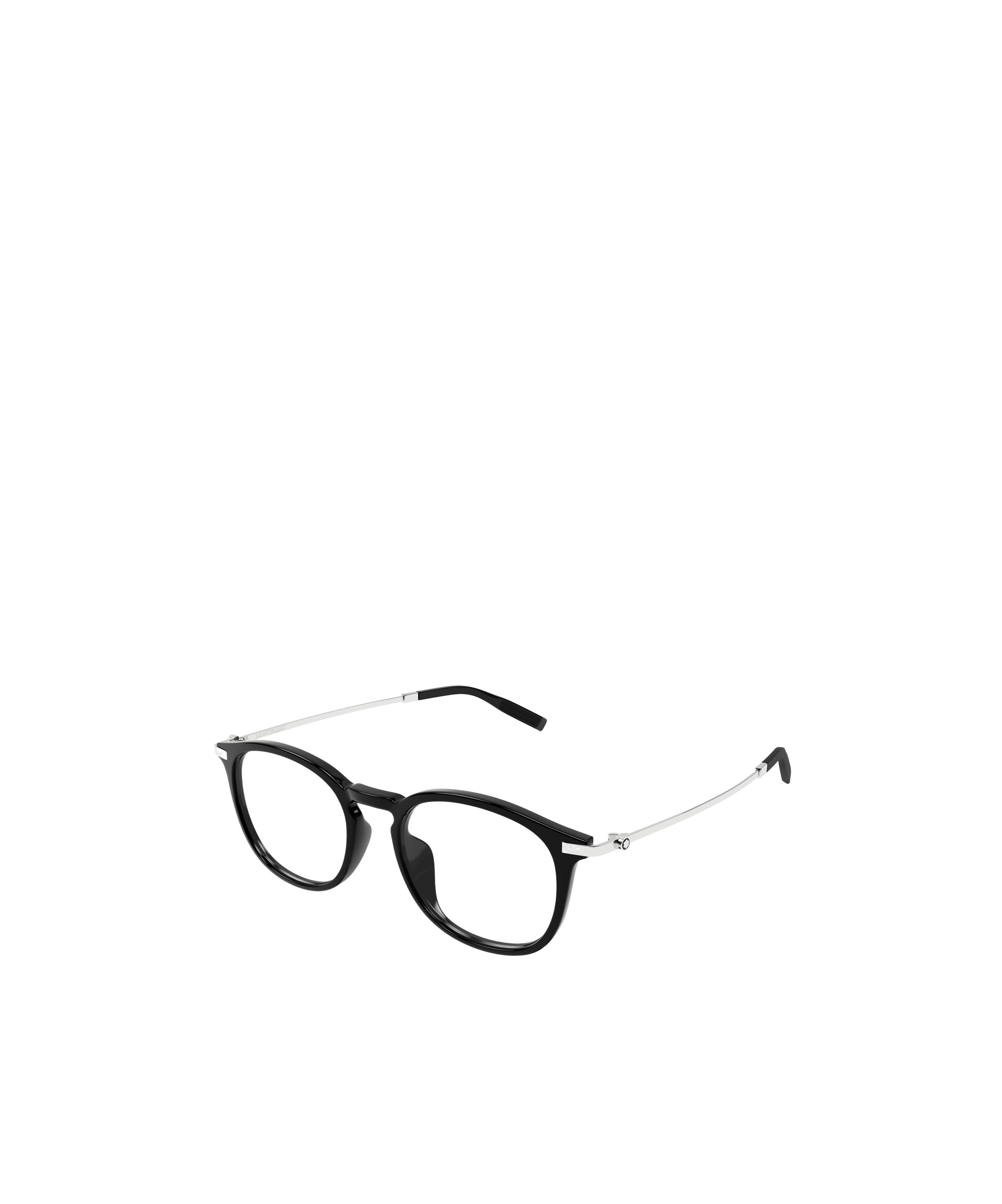 Montblanc Eyewear Round Frame Glasses In Black