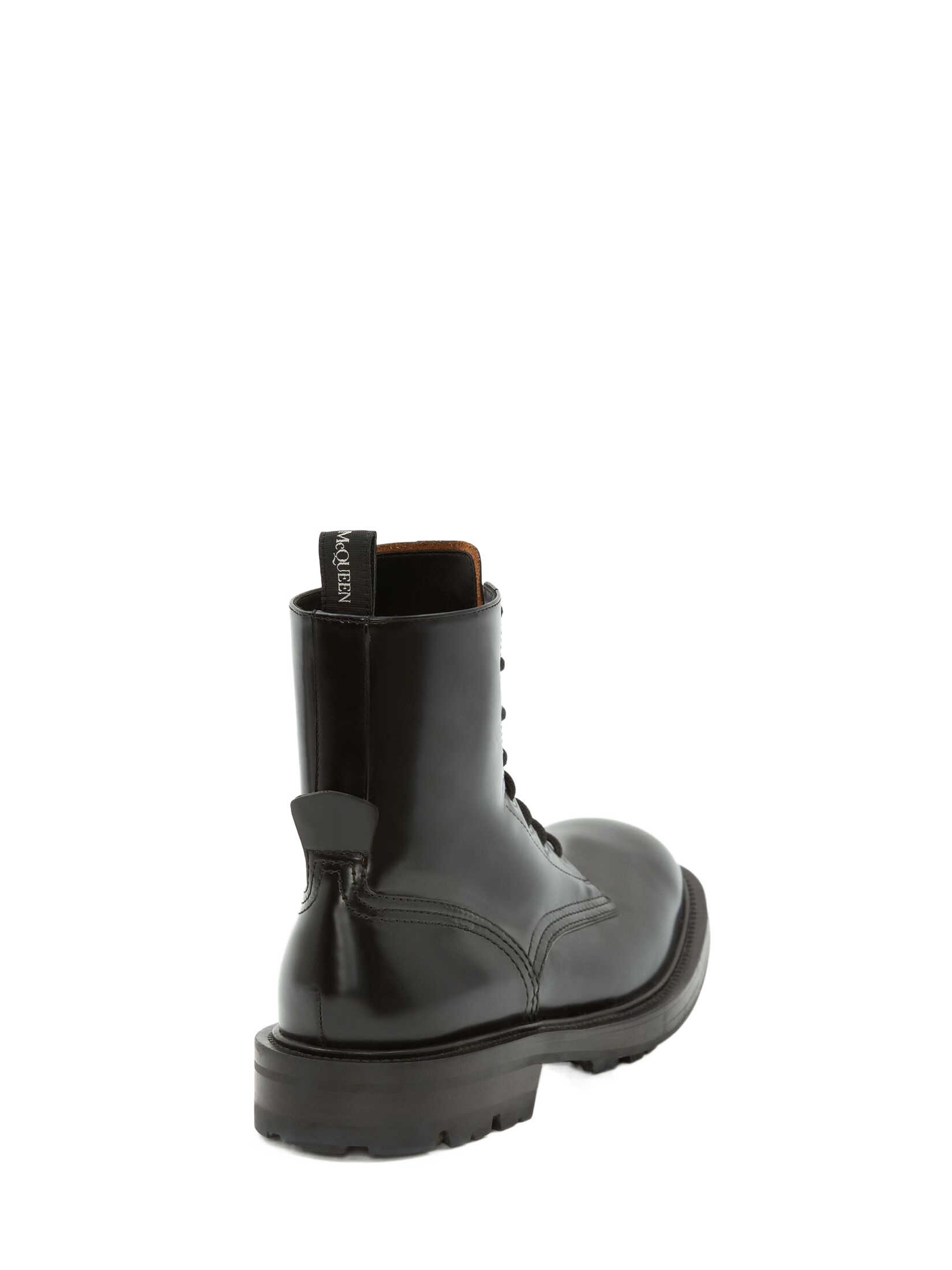 Alexander Mcqueen Leather Boot In Black