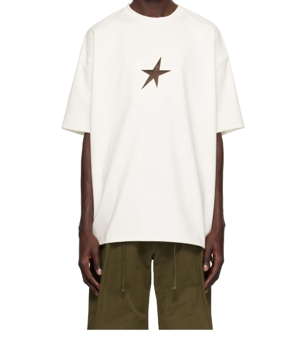 Mugler Round Neck Short Sleeve T-shirt In White