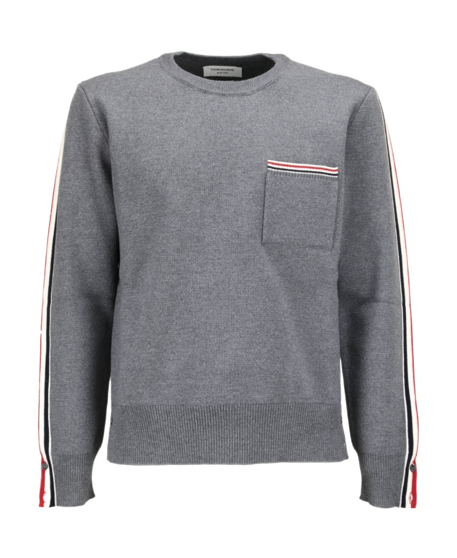 Thom Browne Round-neck Sweater In Gray