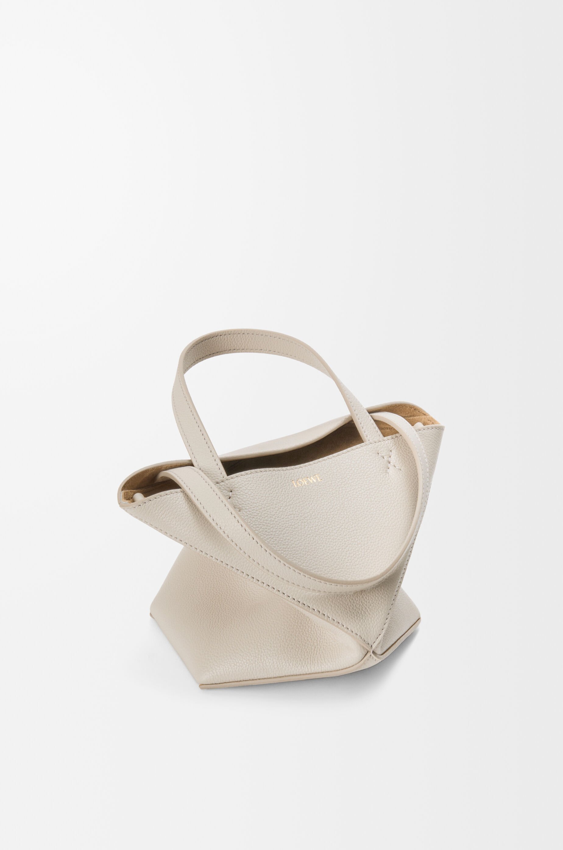 Loewe Mini Double Handle Shoulder Bag In Brown
