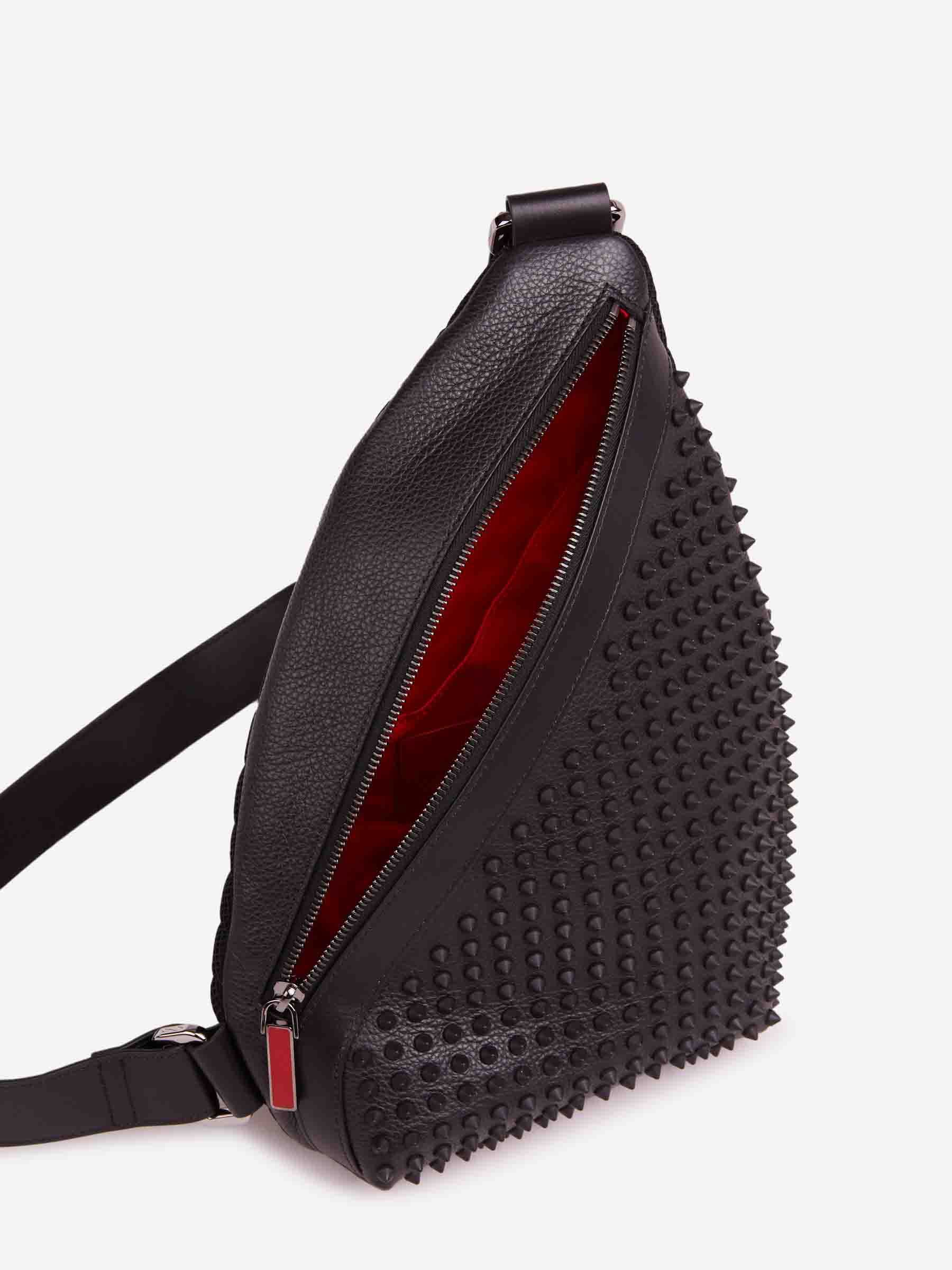 Christian Louboutin Zippered Crossbody Bag In Black