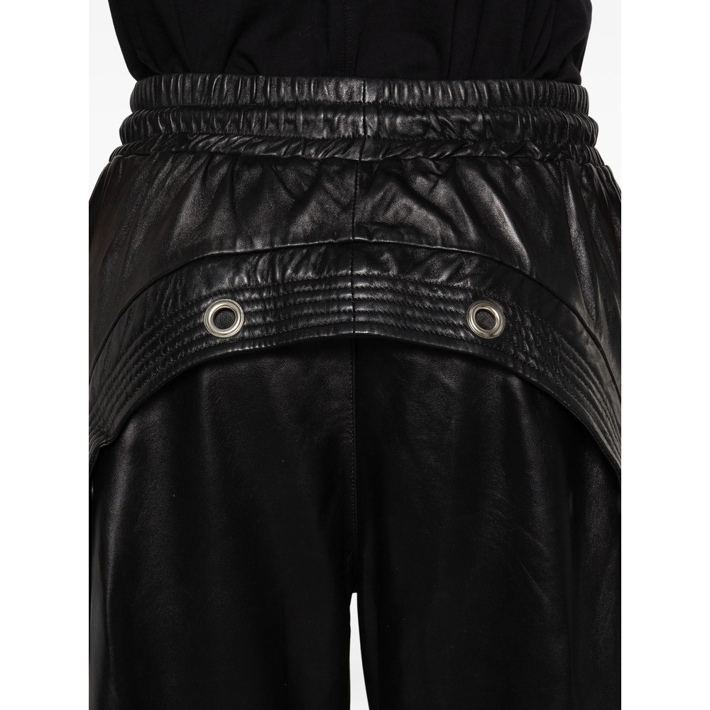 R13 Leather Side-zip Trousers In Black
