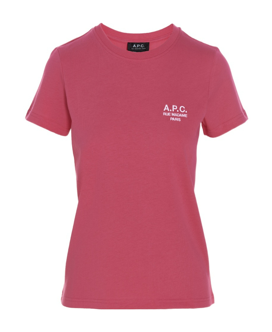 Apc Chest Logo-print Detail T-shirt In Pink