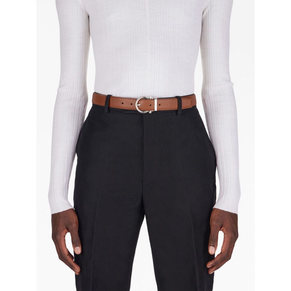 Ferragamo Double-sided Belt In Brown