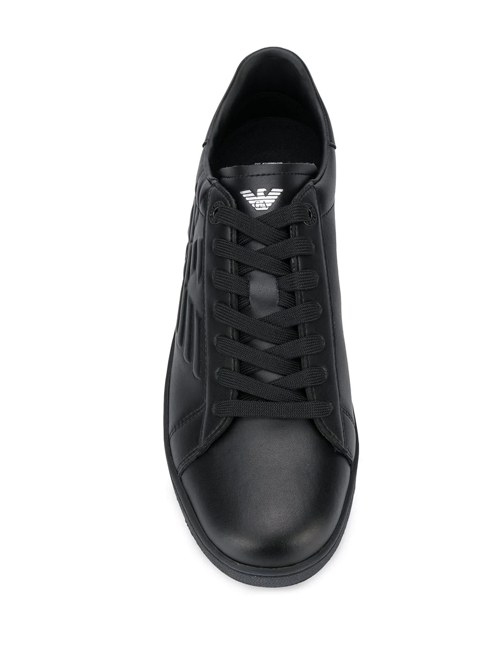Ea7 Embossed Logo Sneakers In Black