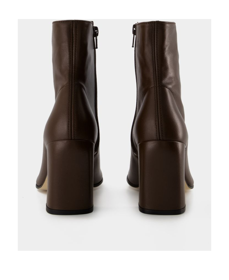 BY FAR VLADA 80MM LEATHER ANKLE BOOTS