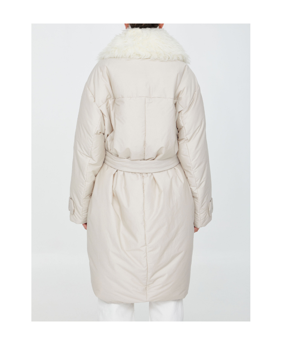 Stella Mccartney Logo Down Jacket In White
