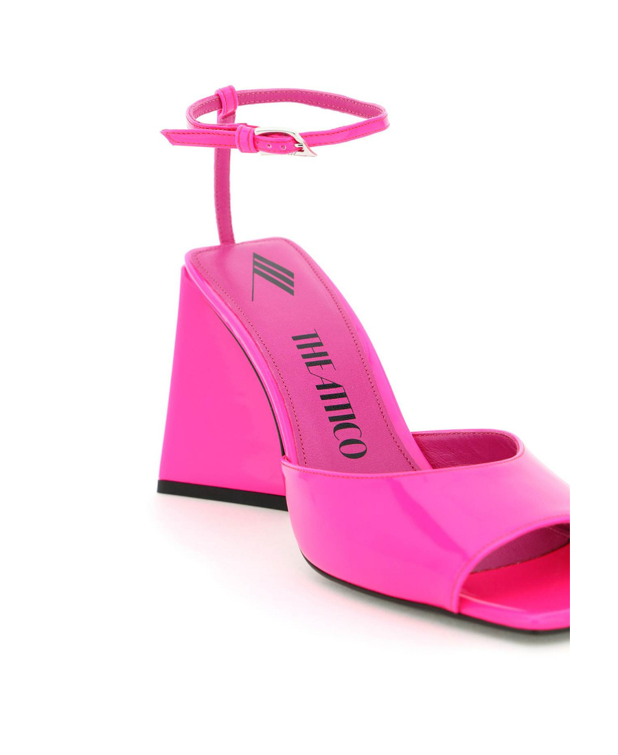 Attico Piper 85 Patent Leather Sandals In Pink