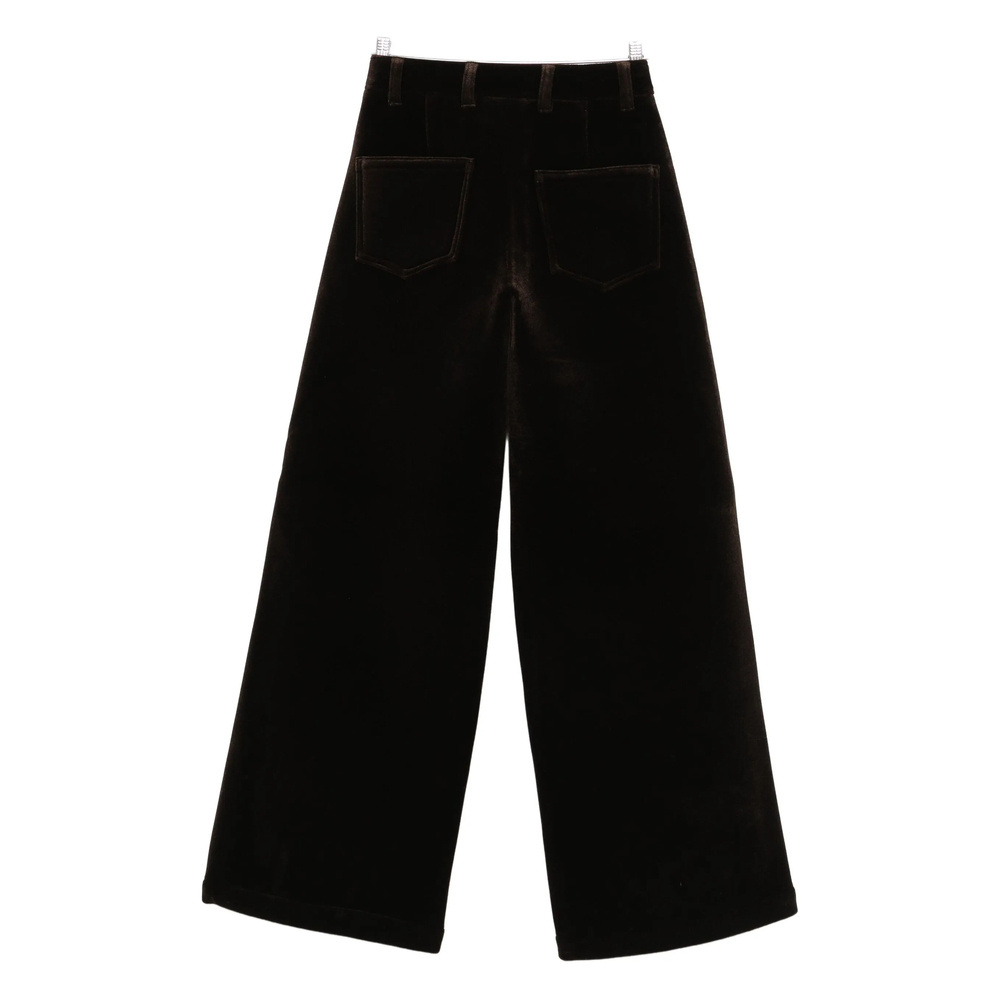 Séfr Janis Wide-leg Trousers In Brown