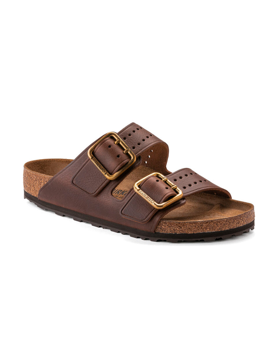 Birkenstock Arizona Soft Footbed Leather Sandal In Green
