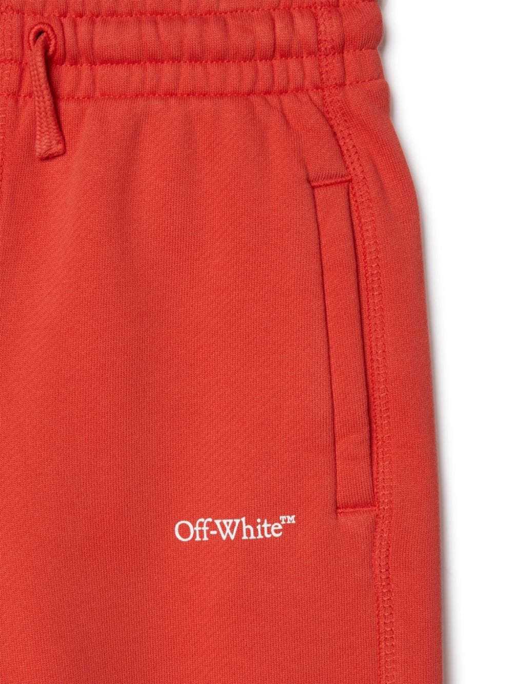 Off-white Bookish Diag Cotton Track Pants In Red