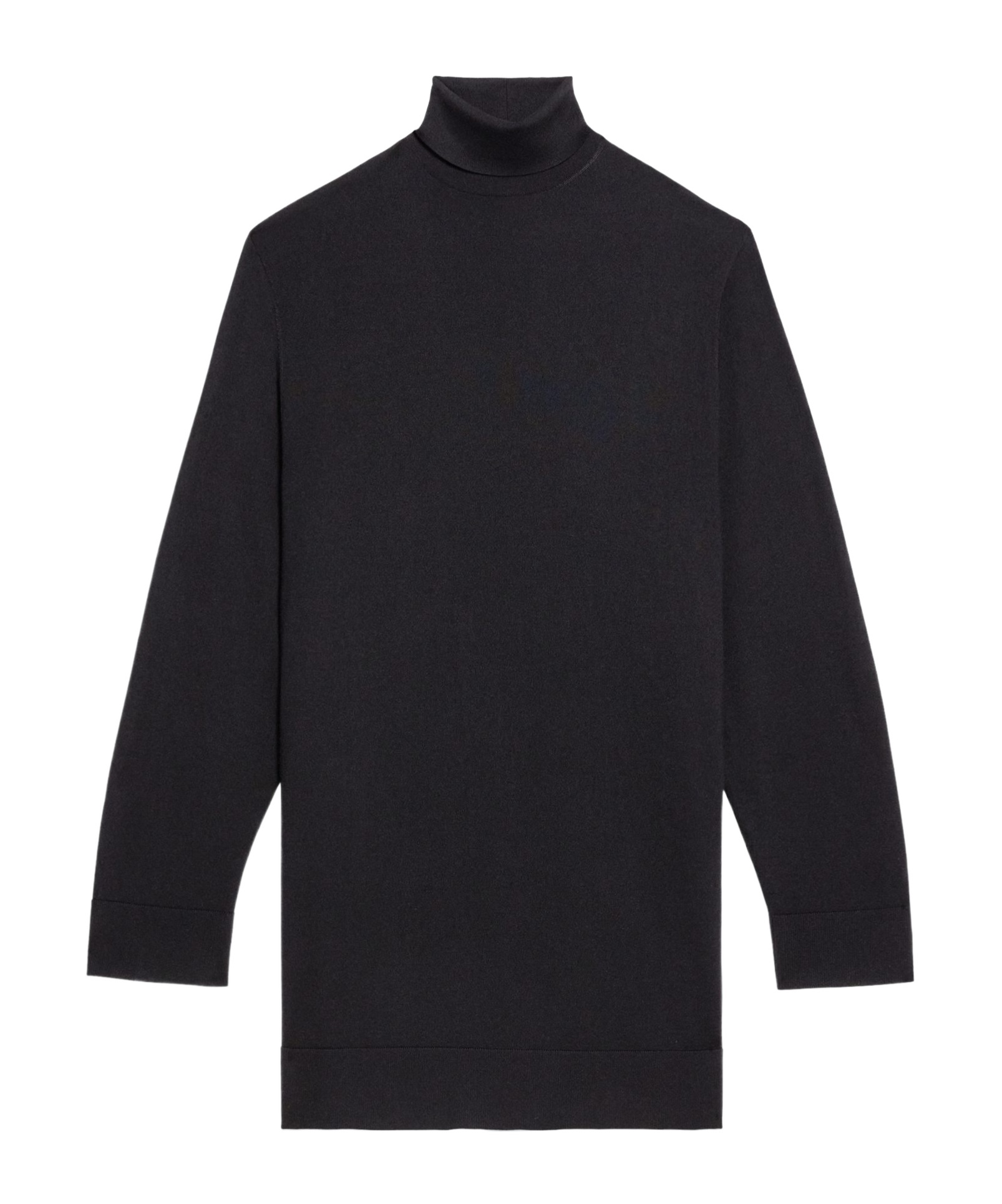 HELMUT LANG ROLL-NECK WOOL-BLEND MINIDRESS