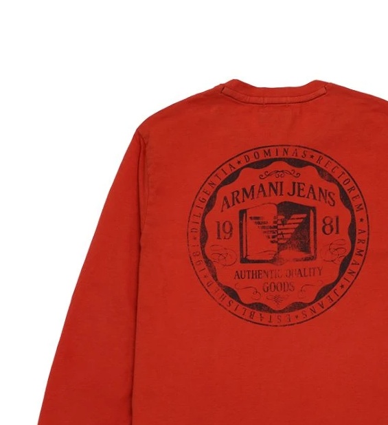 ARMANI JEANS LOGO DETAILS LONG-SLEEVED T-SHIRT