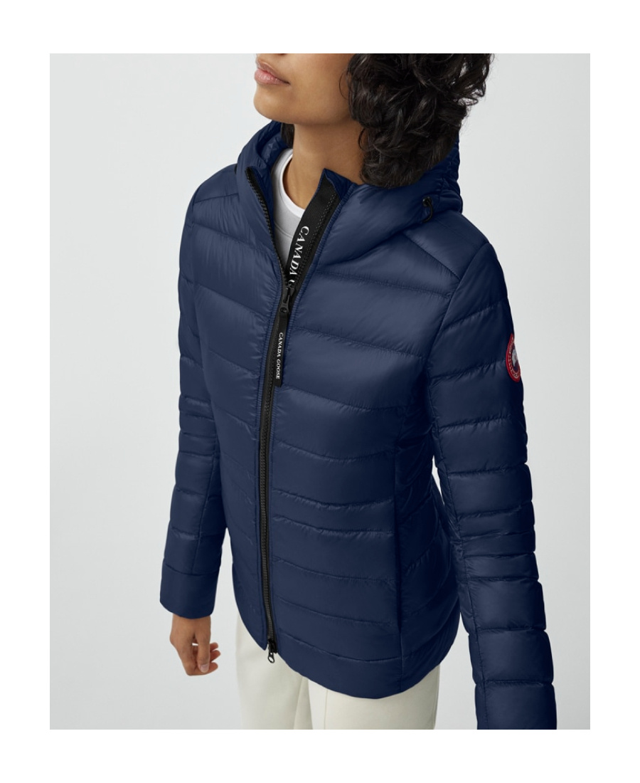 Shop Canada Goose Logo-patch Padded Down Jacket In Blue