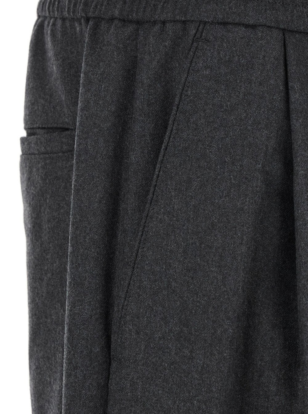 Juunj Grey Wool Pleated Trousers In Black