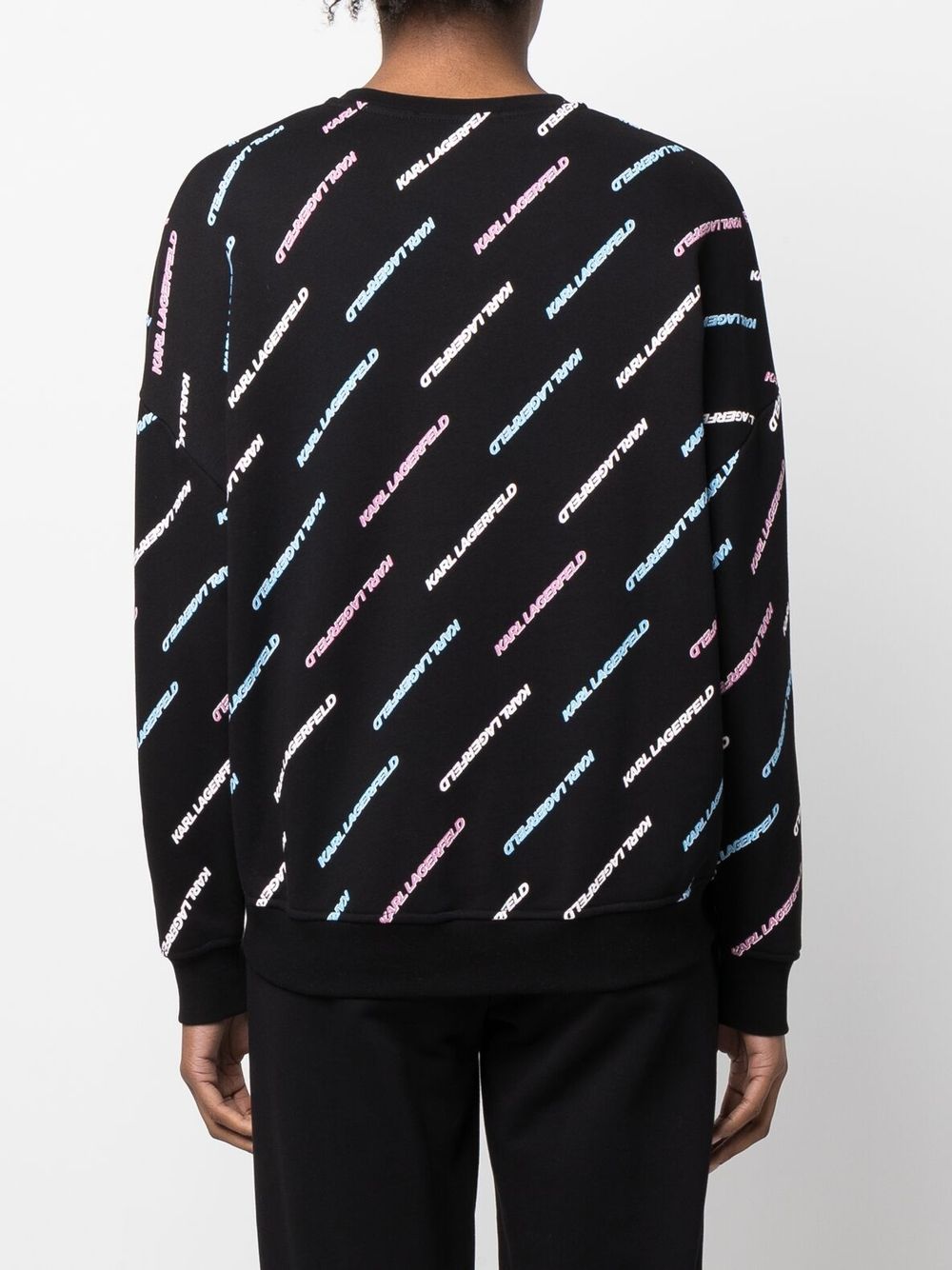 Shop Karl Lagerfeld Logo-print Sweatshirt In Black