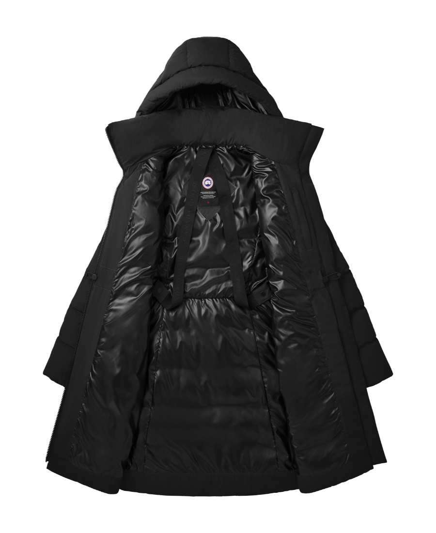 Canada Goose Aurora Hooded Parka Coat In Black