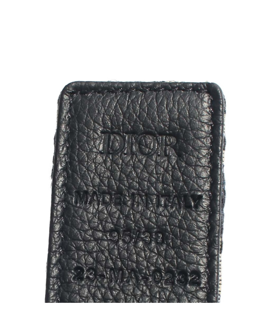 Dior Multicolor Logo Belt In Black