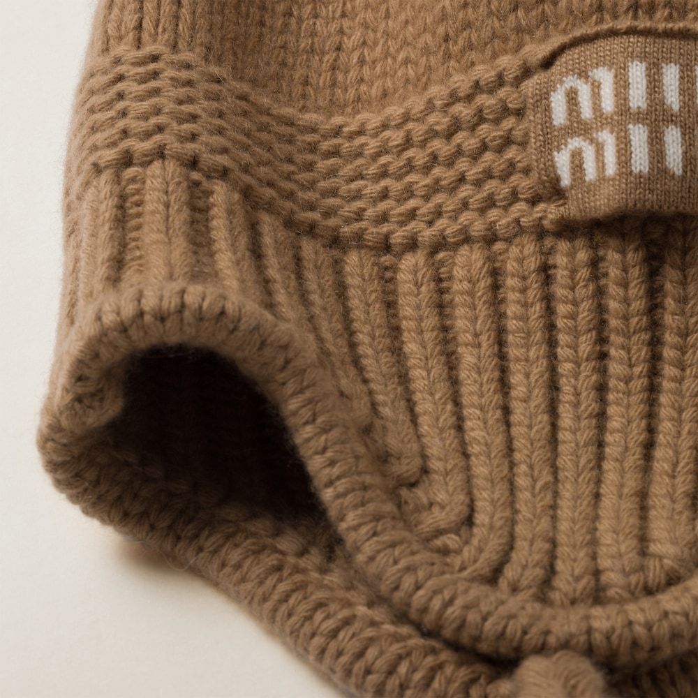 Miu Miu Cashmere Hat In Brown