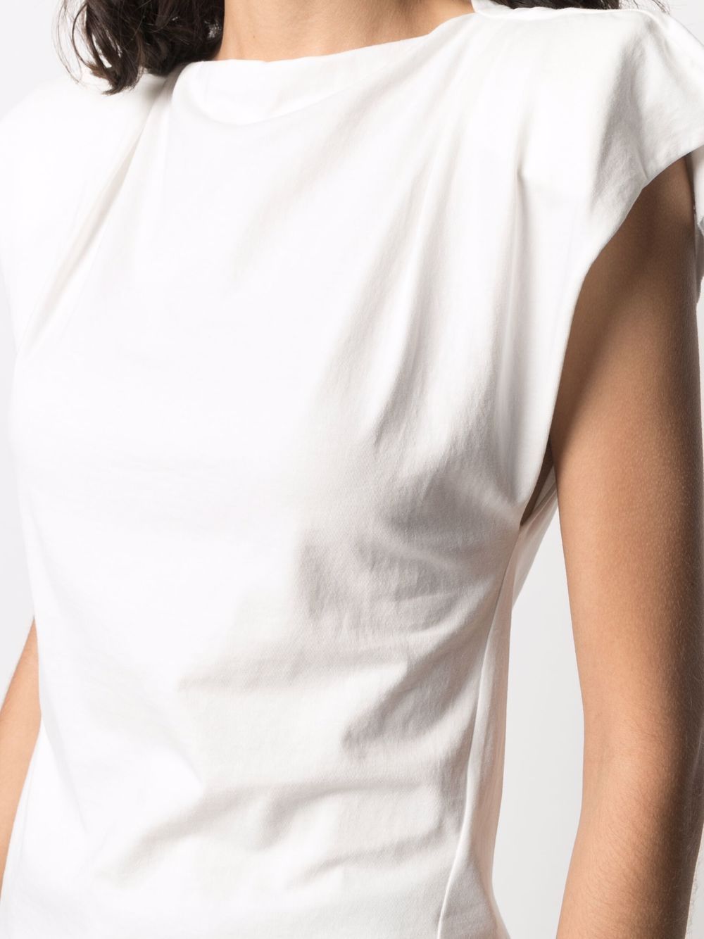 Isabel Marant Padded Boat Neck T-shirt With Asymmetric Hem