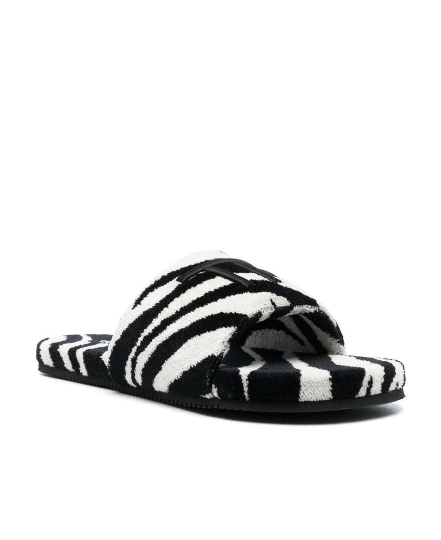 Tom Ford Zebra-print Slides In Black