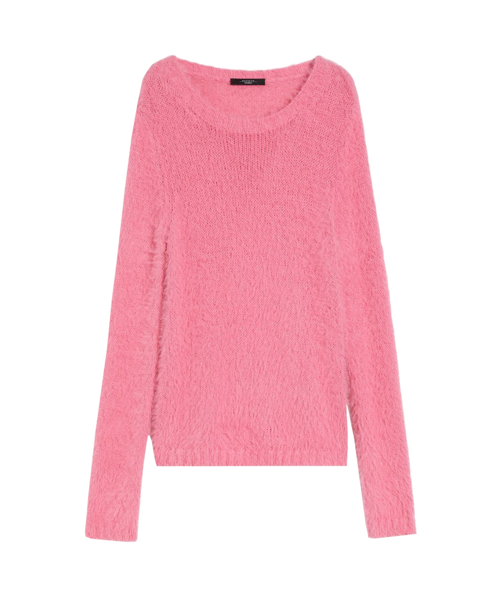 Weekend Max Mara Round-neck And Long-sleeved Sweater In Pink