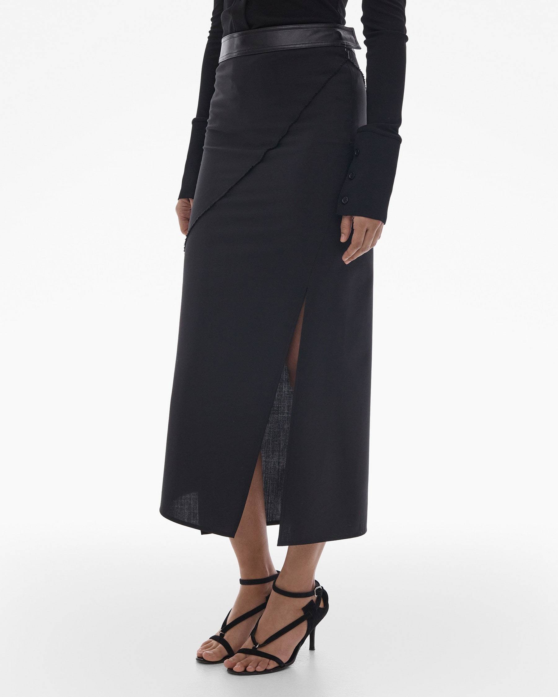 HELMUT LANG HELMUT LANG TWISTED STRETCH SKIRT