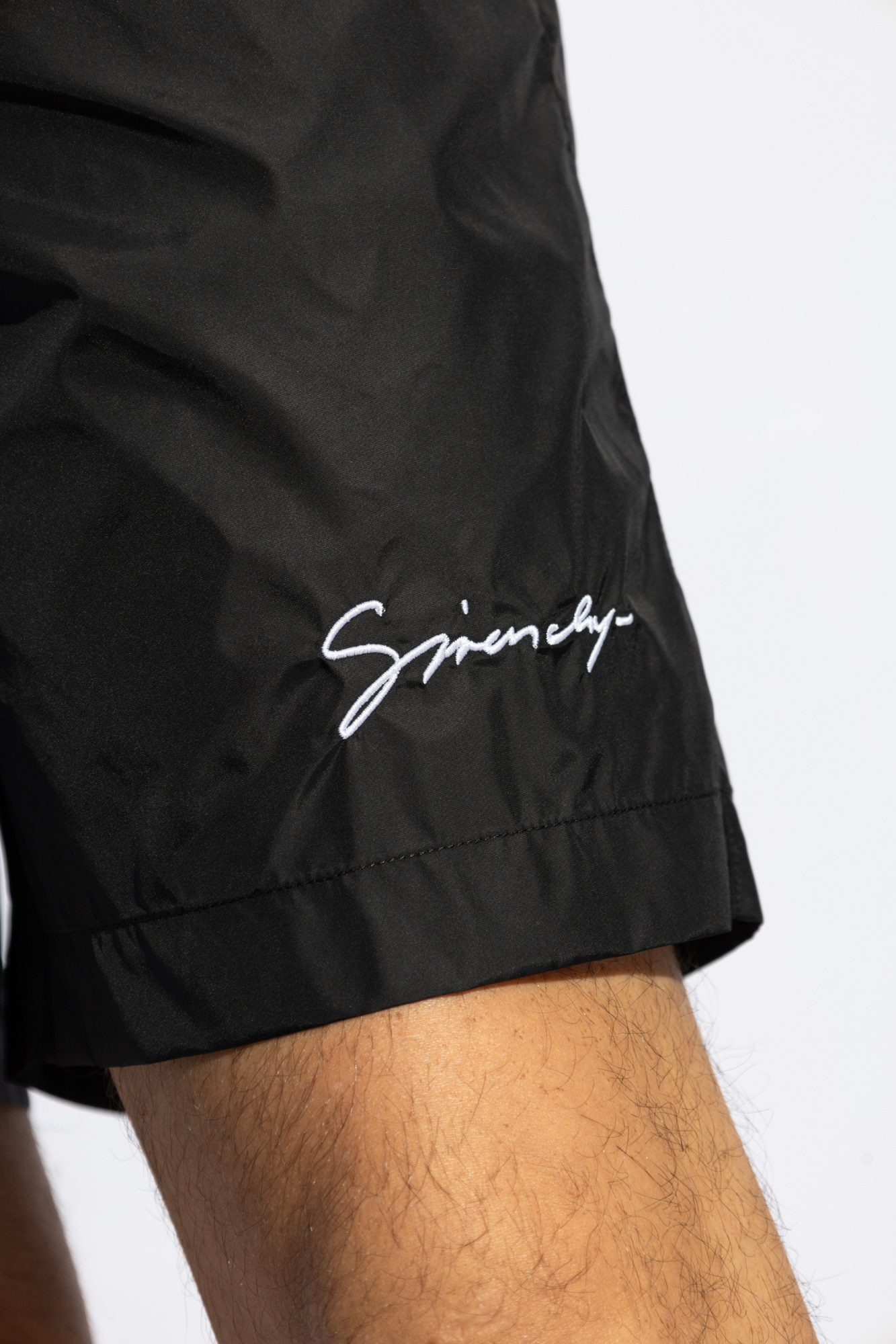 Givenchy Swim Shorts With Logo Signature In Black
