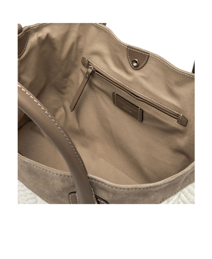 Gianni Chiarini Top Double Handle Shoulder Bag In White