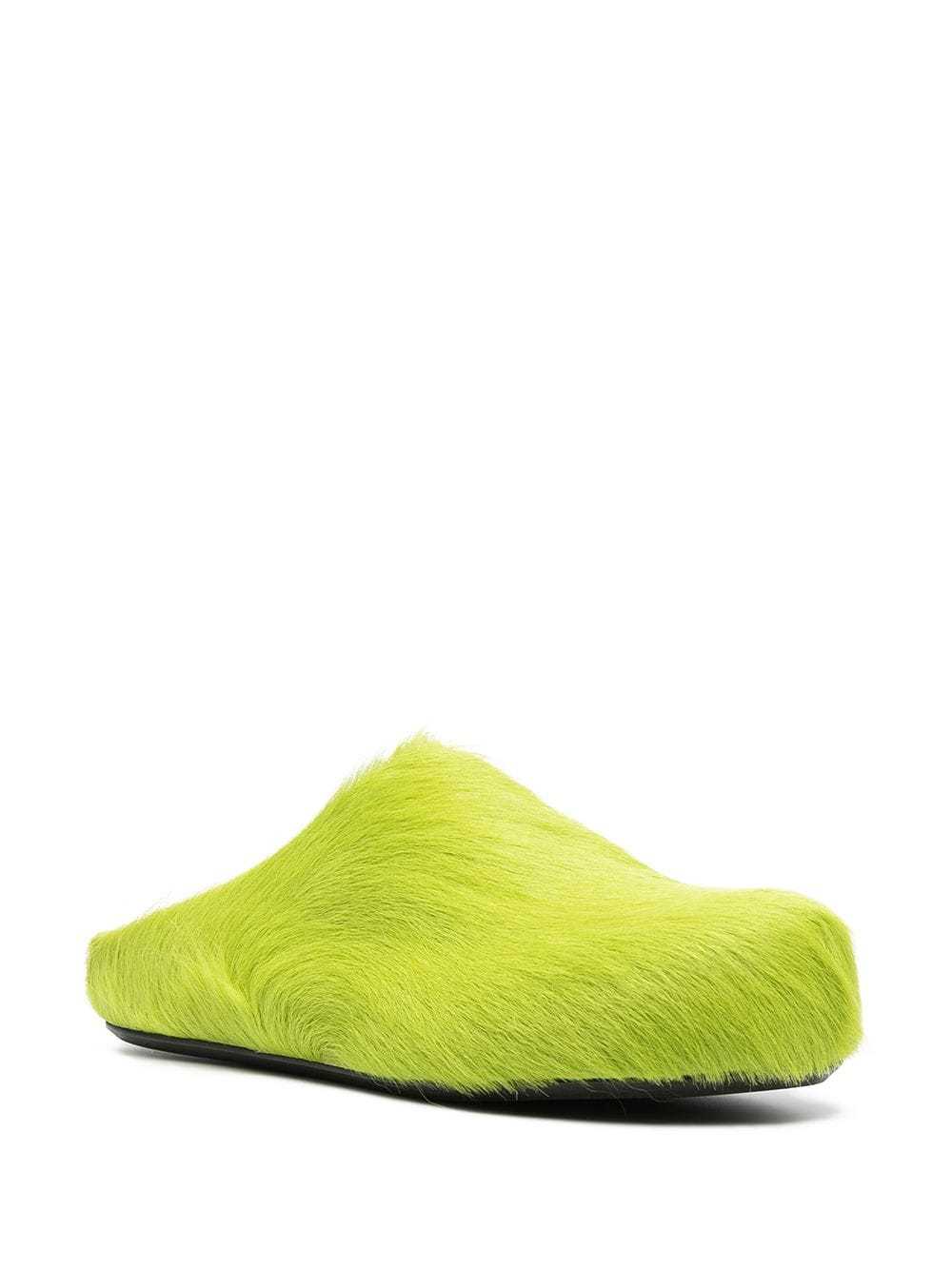Marni Slip-on Textured Slippers In Green