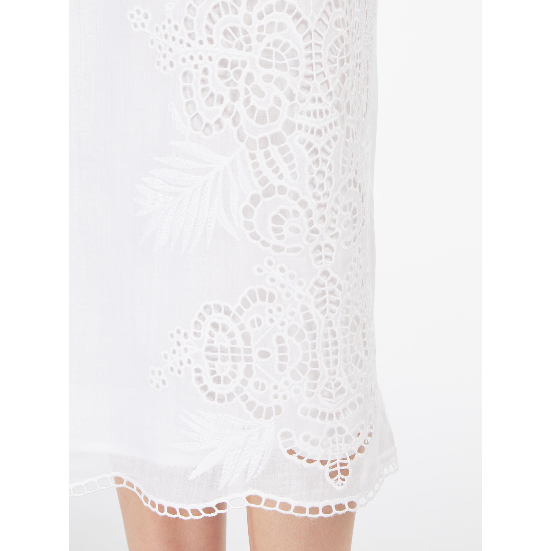 Max Mara Zipper Skirt In White