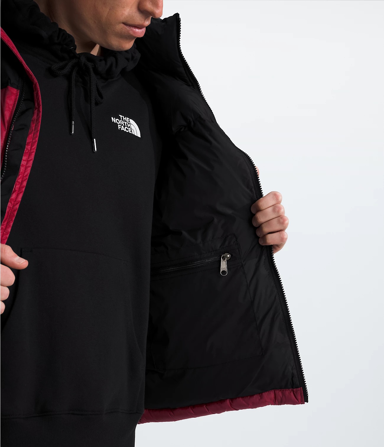 The North Face Vintage Nuptse Jacket Down Jacket In Red