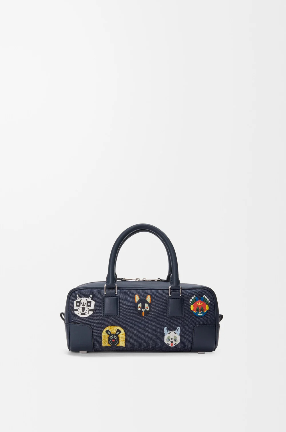 Loewe X Louis Wain Amazona 23 Top-handle Bag In Denim In Blue