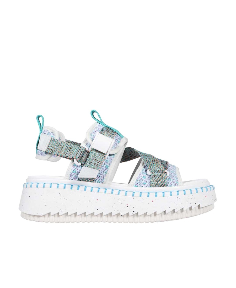 Chloé Logo Details Sandals In White