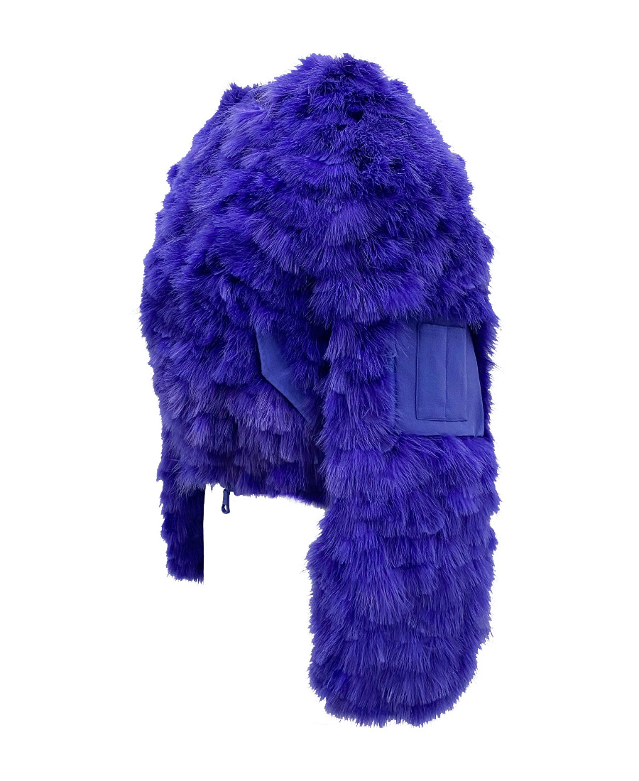 Dsquared2 Feathers Bomber Jacket Women In Blue