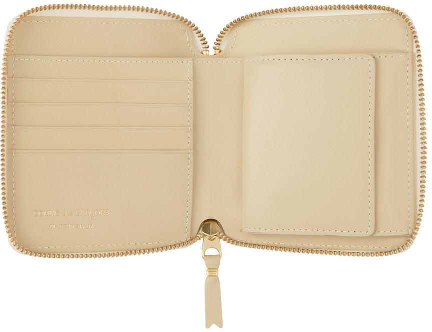 Comme Des Garçons Zip-aournd Wallet In Nude