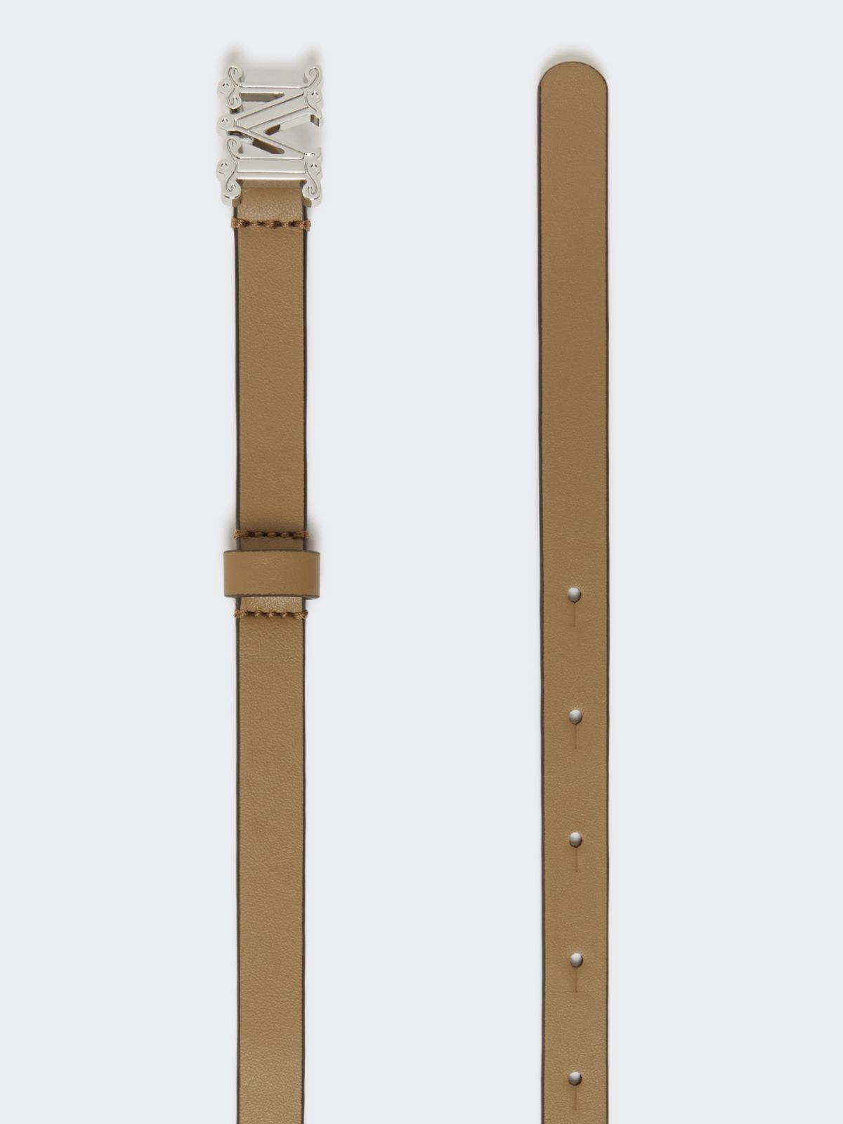 Max Mara Logo Belt In Brown