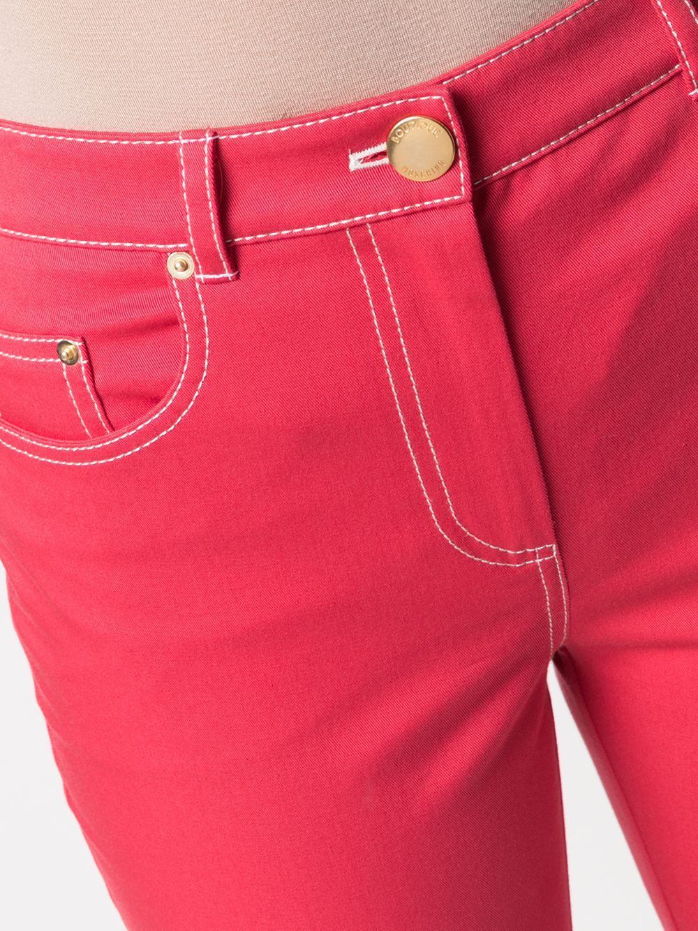 Moschino Skinny Kick Jeans In Red