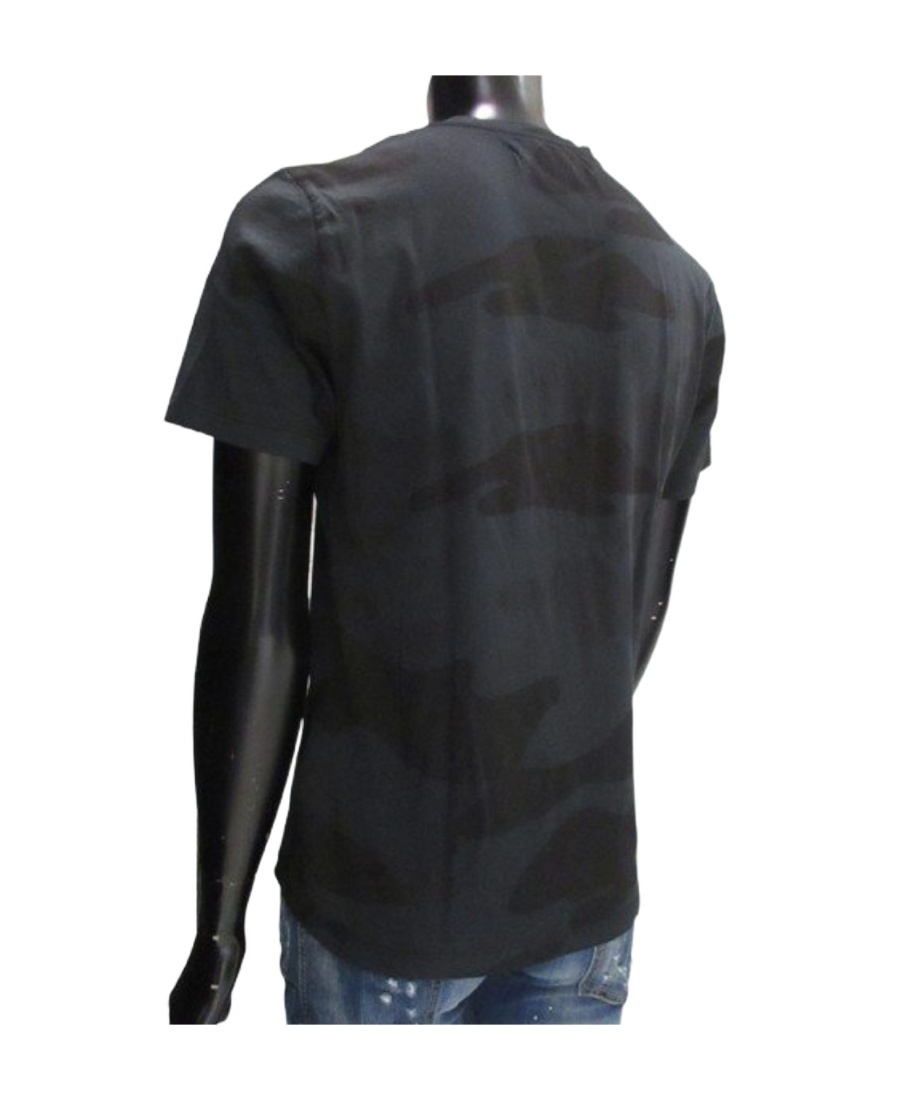 Hydrogen T-shirt With Round Neck And Short Sleeves In Black