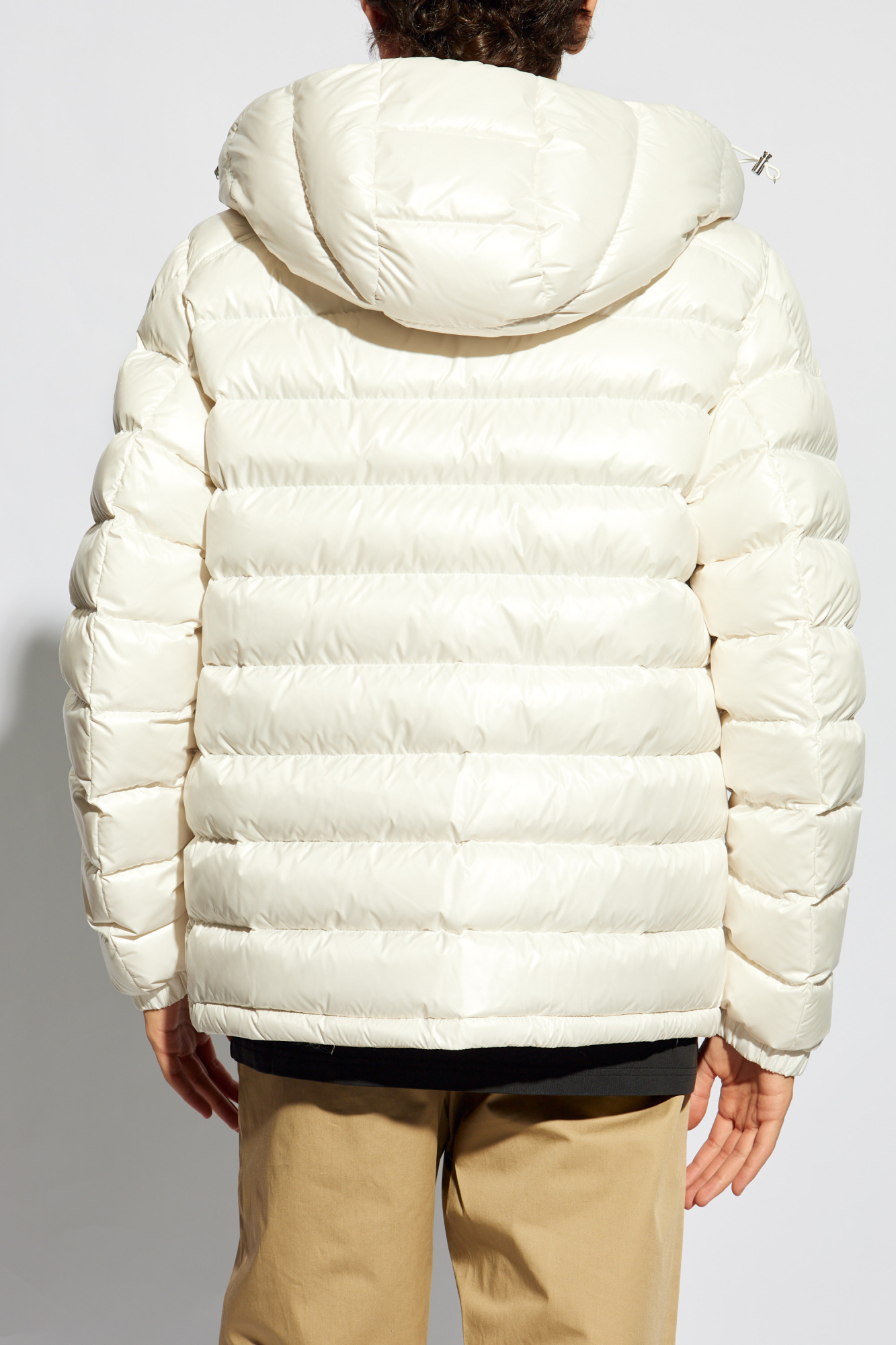 Moncler Drawstring Hood Down Jacket In White