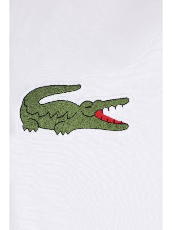 Comme Des Garçons Shirt Collaboration With Lacoste Featuring Button-down Collar In White
