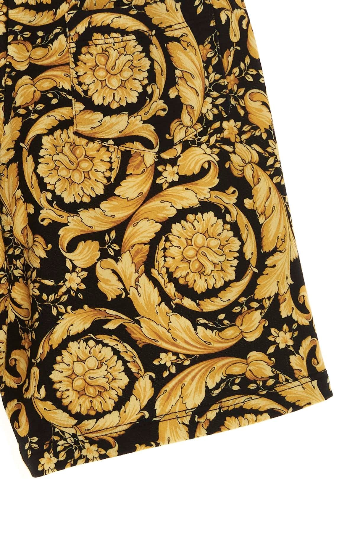 VERSACE VERSACE KIDS STRAIGHT LEG BAROQUE-PRINTED SHORTS